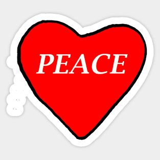 Peace Heart Sticker